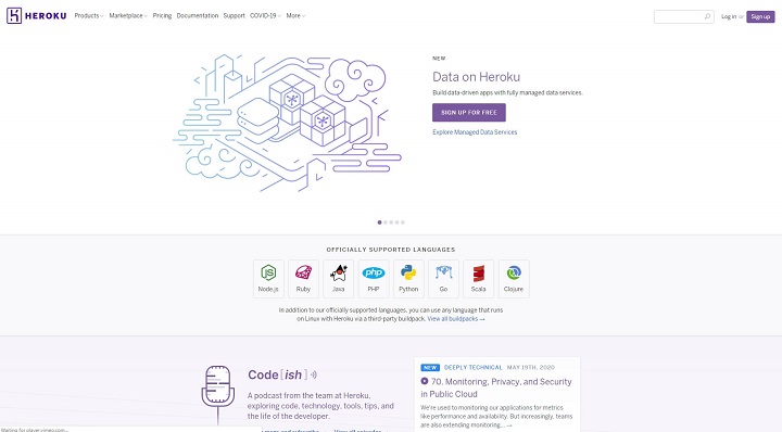 Heroku Homepage